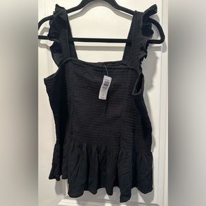 Torrid Crinkle gauze smocked tank top